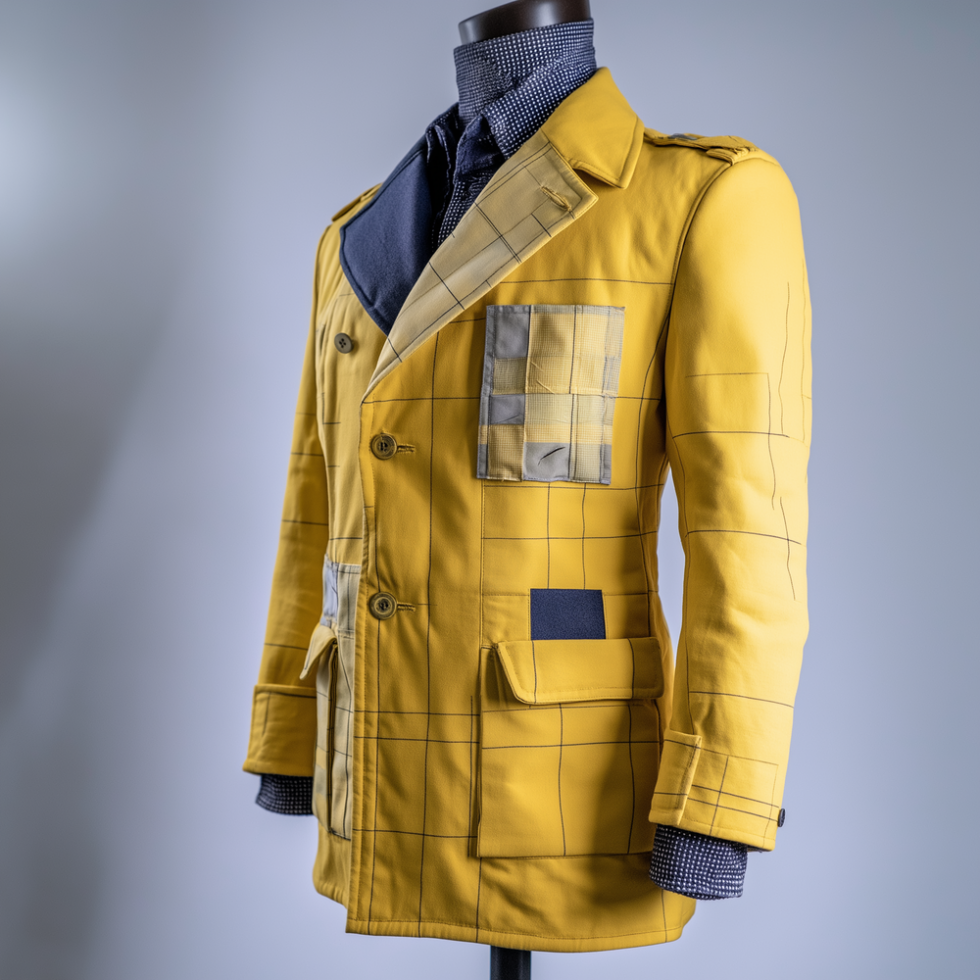 KI generiertes gelbes Jacket als Postuniform